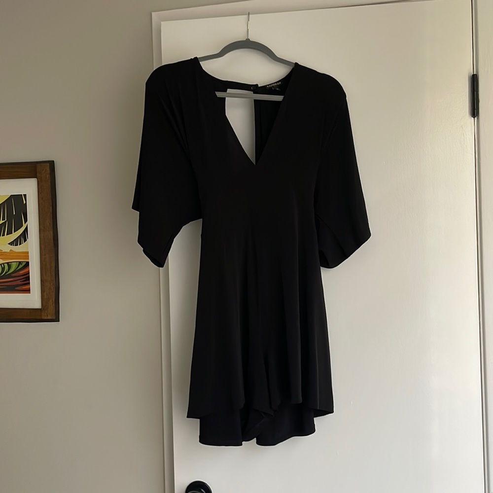 Express Black Dressy Romper